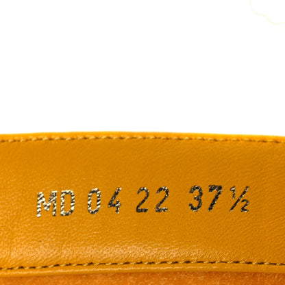 Christian Dior Lambskin Dioract 10mm Slide Sandals 37.5 Amber Yellow 7 of 8