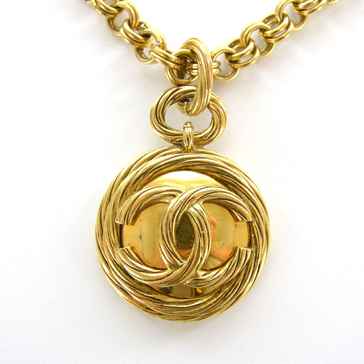 Chanel CC Mirror Long Necklace Gold 4 of 6