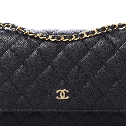 Chanel Caviar Quilted Wallet On Chain WOC Black 11 of 12