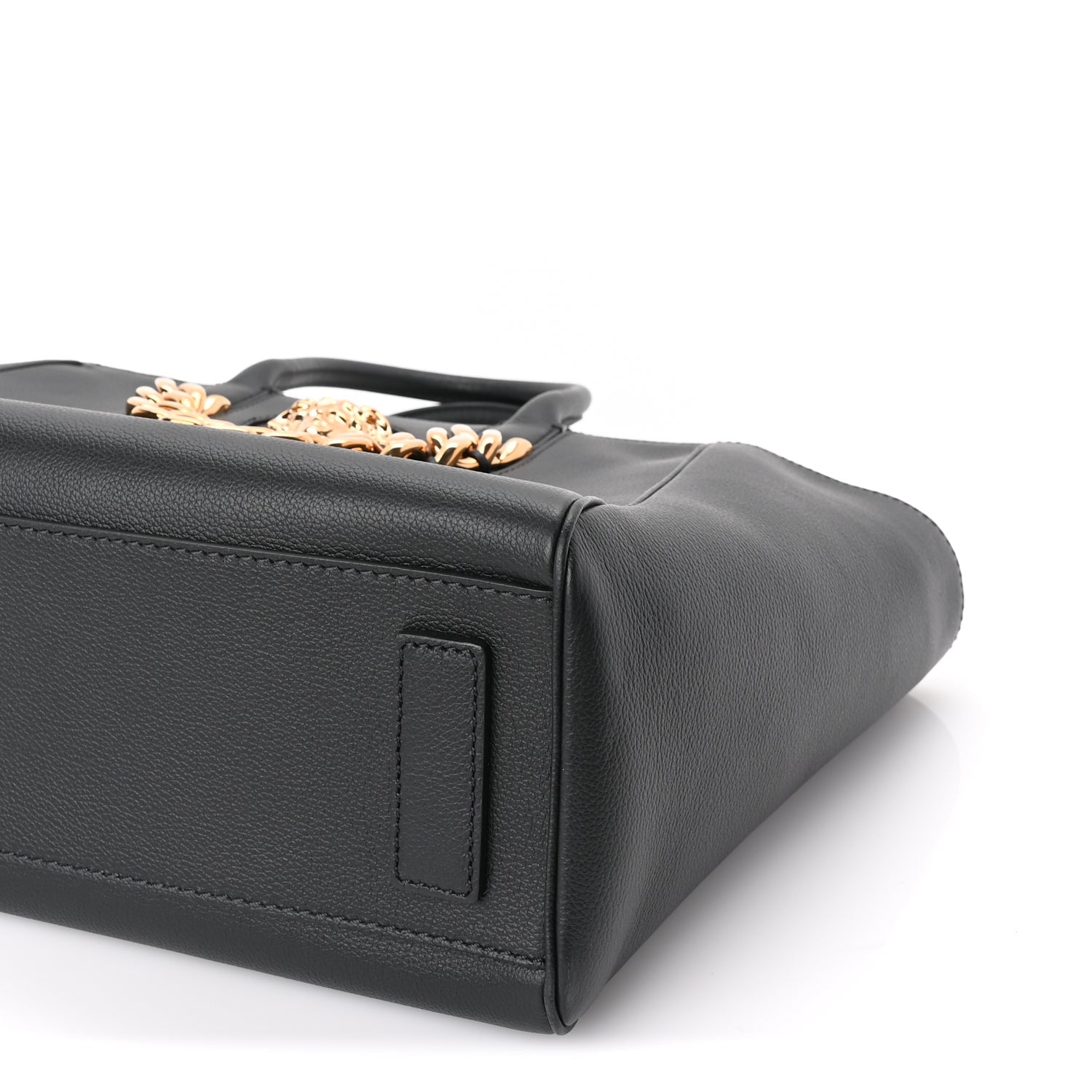 Versace Grained Calfskin Small La Medusa Tote Bag  Black 8 of 8