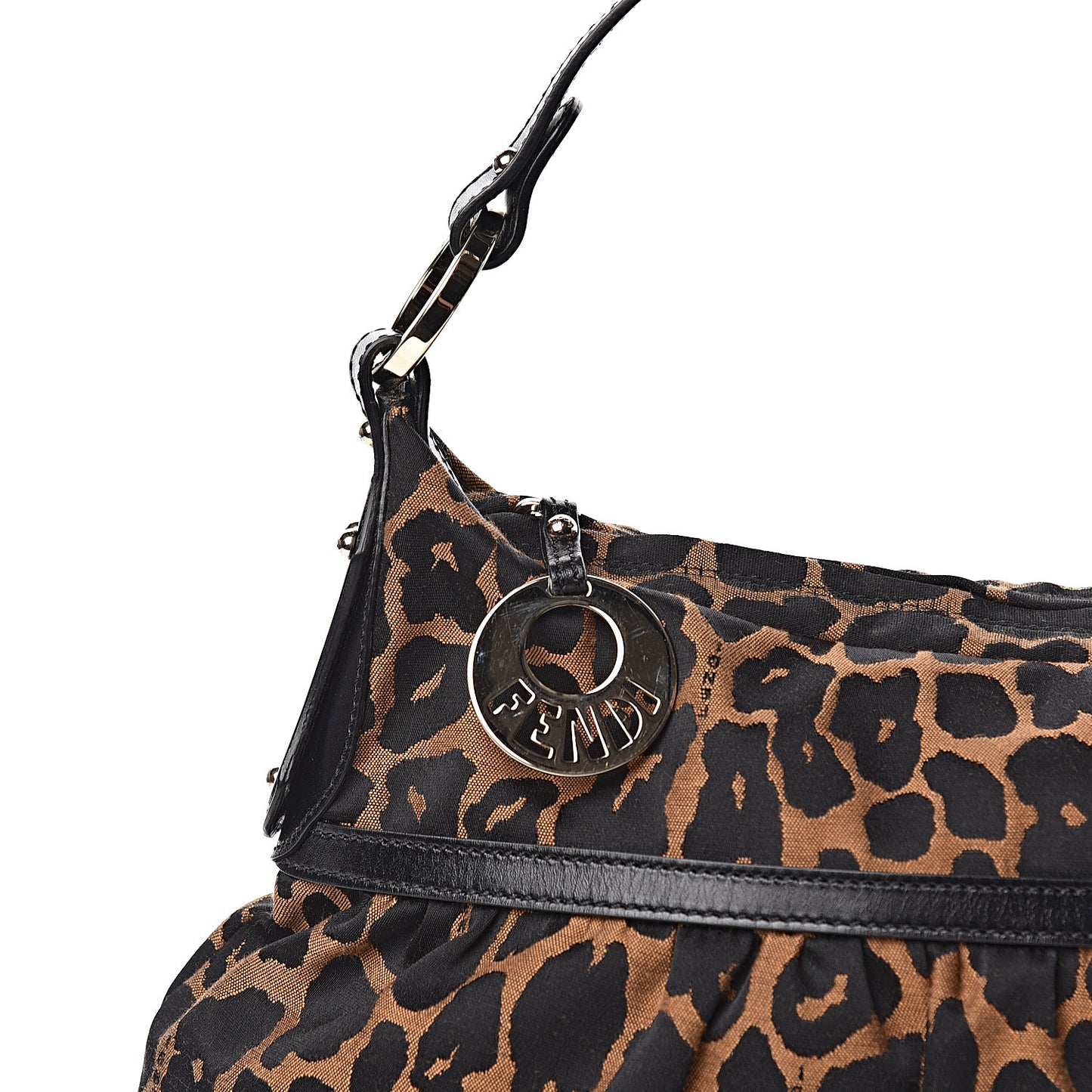 Jacquard Leopard Print Chef Hobo Tobacco