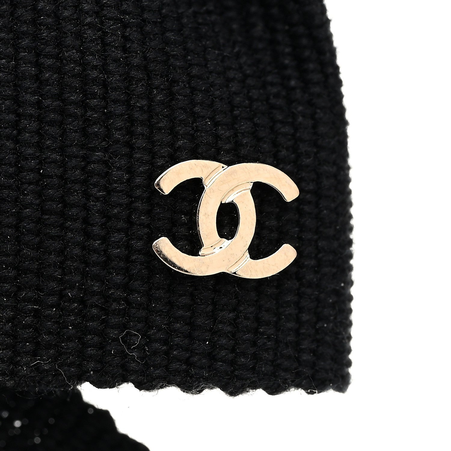 Chanel Grosgrain Bow CC Hair Clip Black 3 of 3