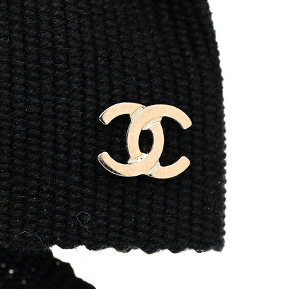 Chanel Grosgrain Bow CC Hair Clip Black 3 of 3