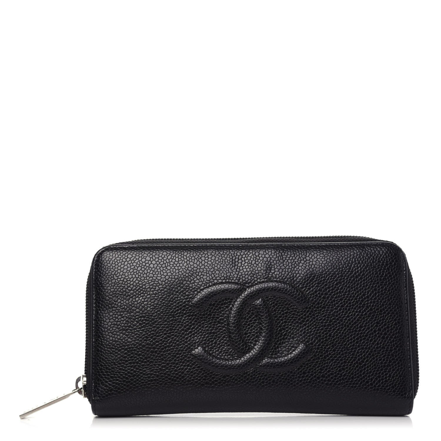 Chanel Caviar Timeless CC Large Gusset Zip Around Wallet Black 1 of 9