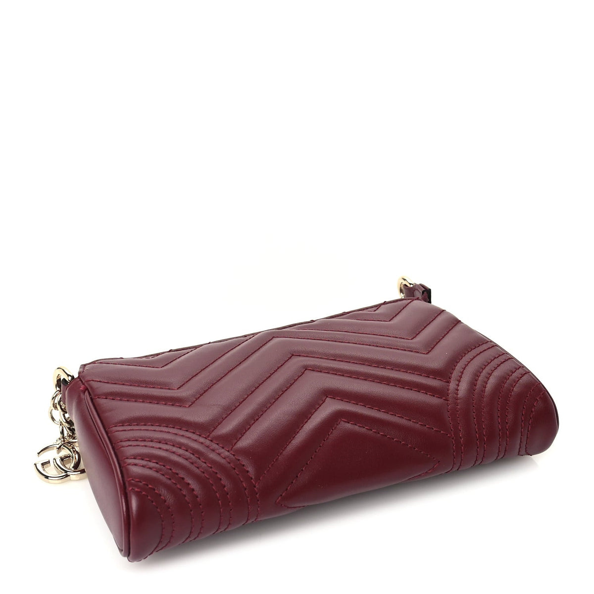 Gucci Calfskin Matelasse GG Marmont small shoulder bag  Rosso Ancora 3 of 8