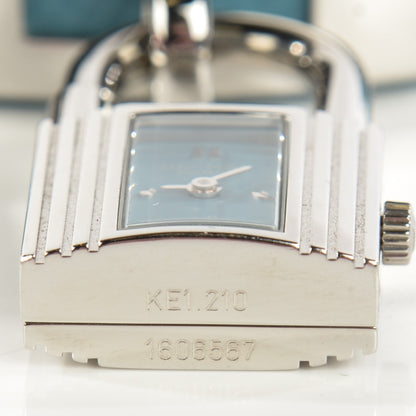 Hermes Stainless Steel Courchevel 20mm Kelly Cadena Quartz Watch Blue Jean 12 of 12