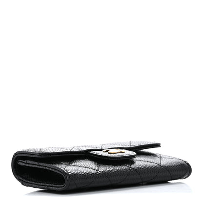 Chanel Caviar Quilted Flap Card Holder Wallet Black 4 of 9