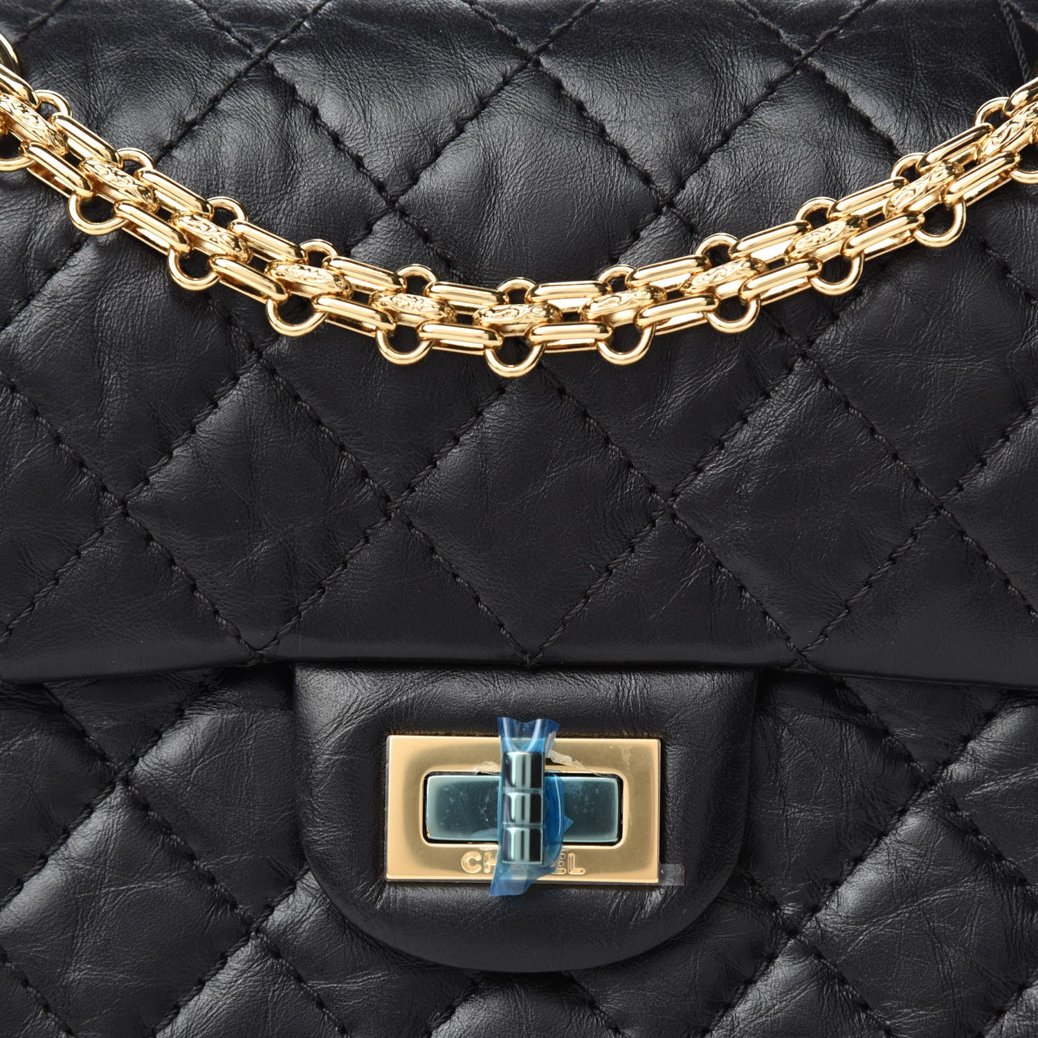 Chanel Aged Calfskin Quilted 2.55 Reissue Mini Flap Black 10 of 11