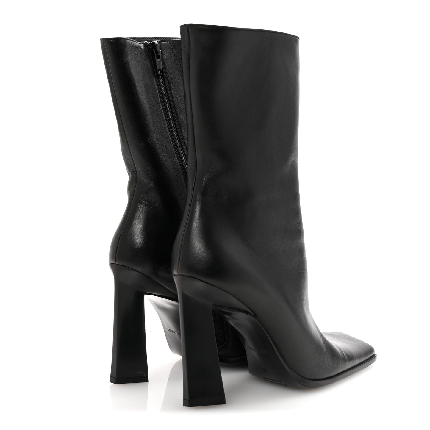 Nappa Ankle Zip Boots 36 Black