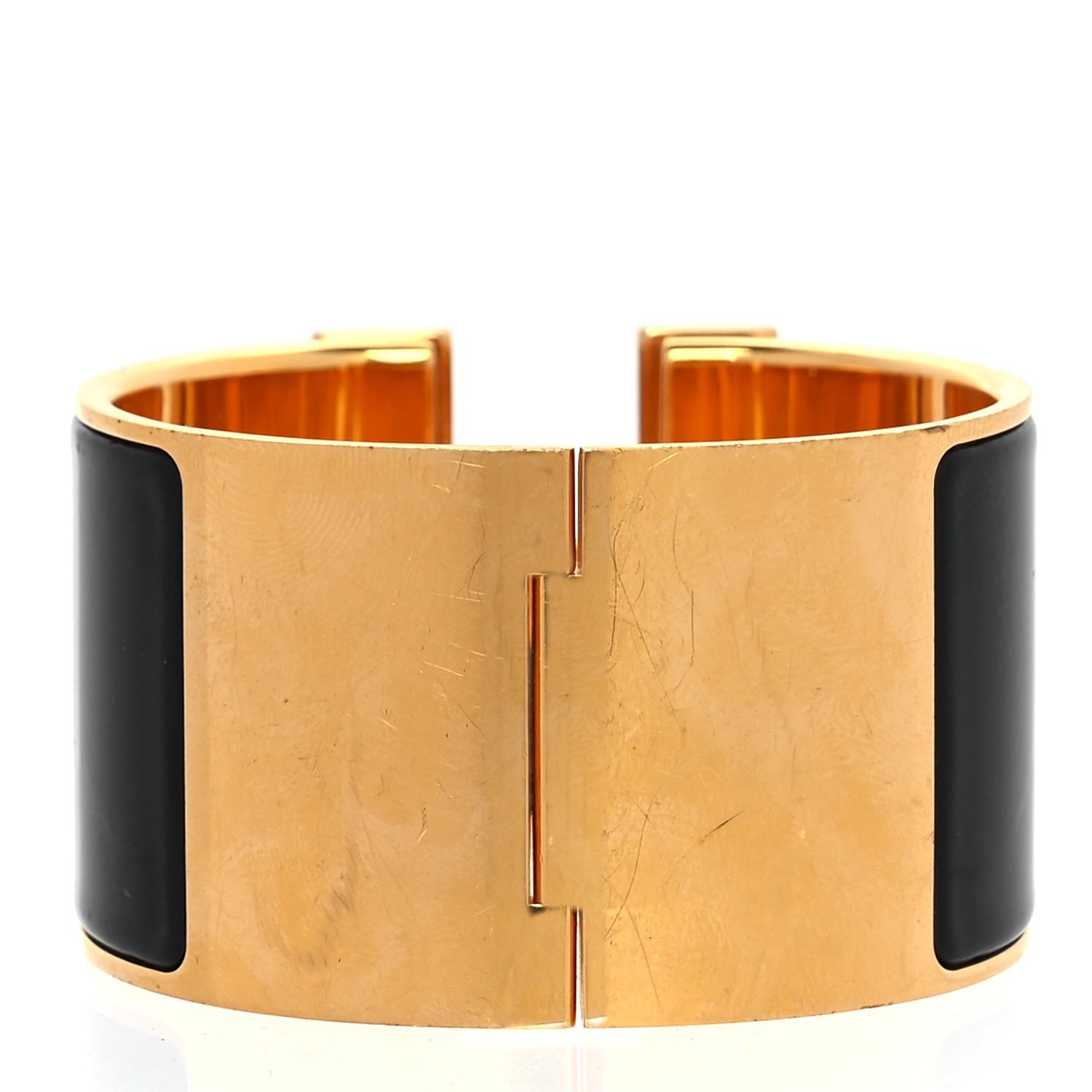 Hermes Enamel Extra Wide Clic Clac H Bracelet PM Black 2 of 3