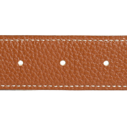 Hermes Box Togo 32mm H Belt 80 Gold Black 8 of 9