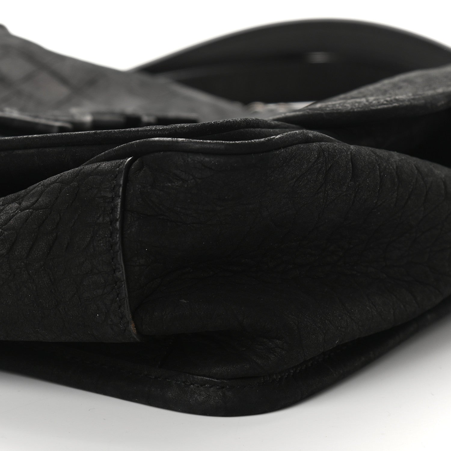 Saint Laurent Nubuck Crocodile Embossed Monogram Medium Niki Chain Satchel Black 8 of 9