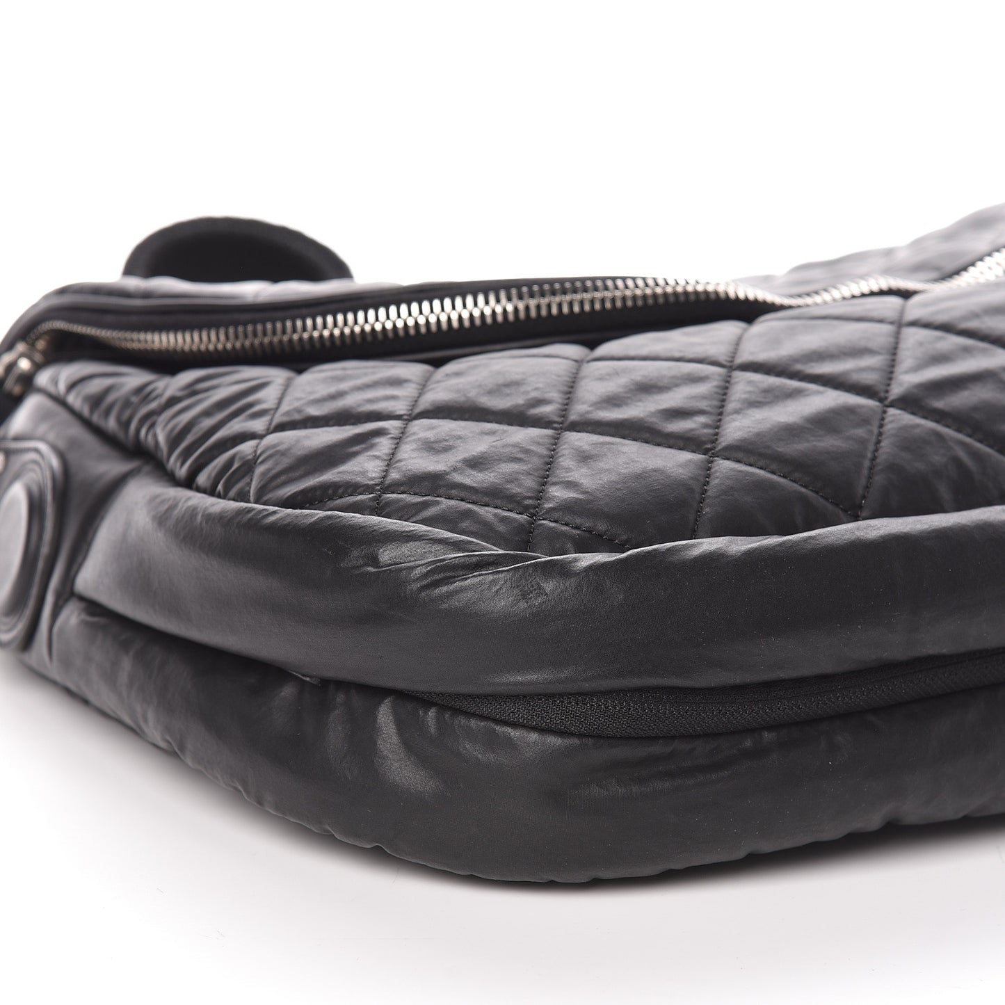 Nylon Quilted Coco Cocoon Messenger Black