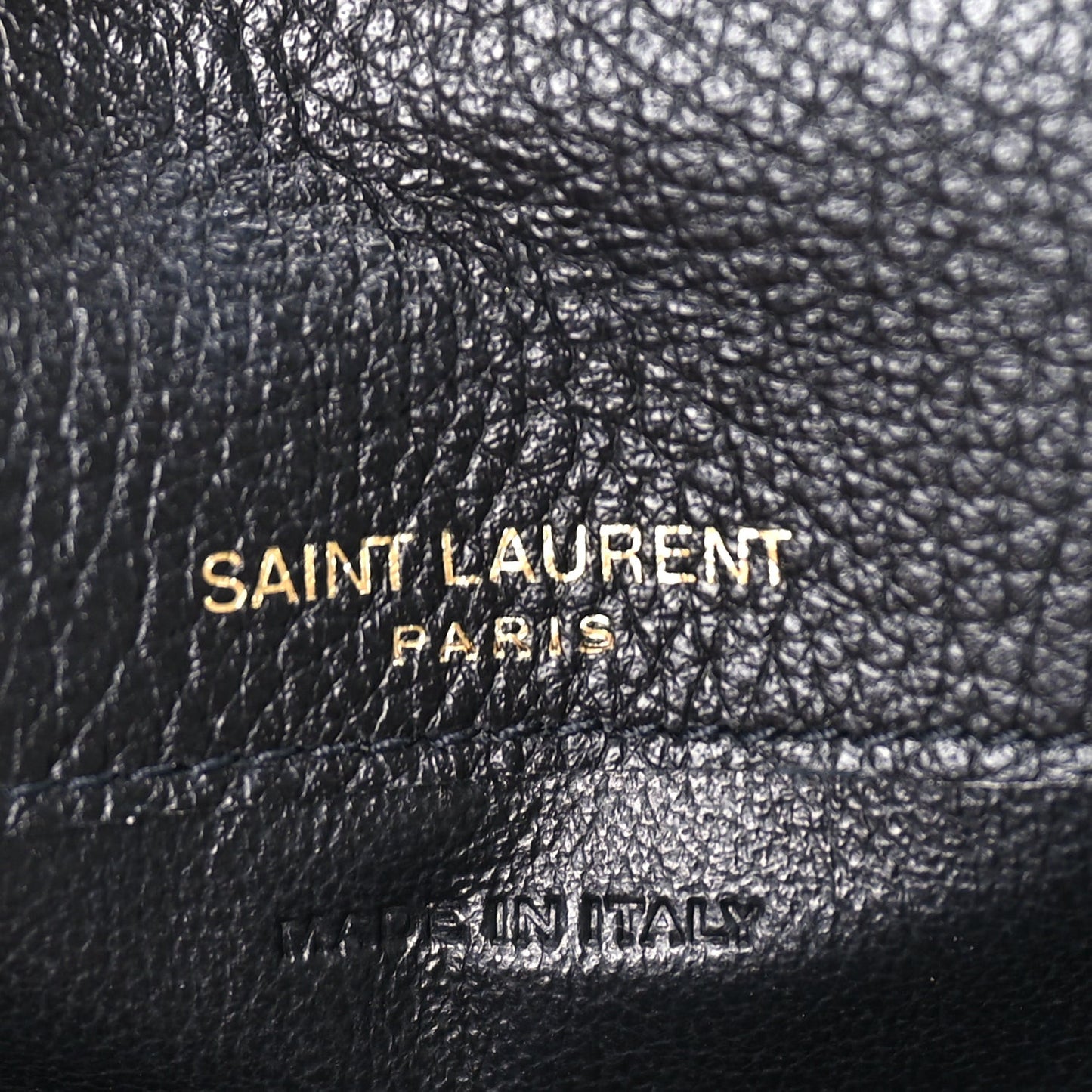 Grained Calfskin Tiny Cassandre Flap Card Case  Black