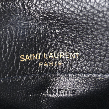 Saint Laurent Grained Calfskin Tiny Cassandre Flap Card Case  Black 7 of 7