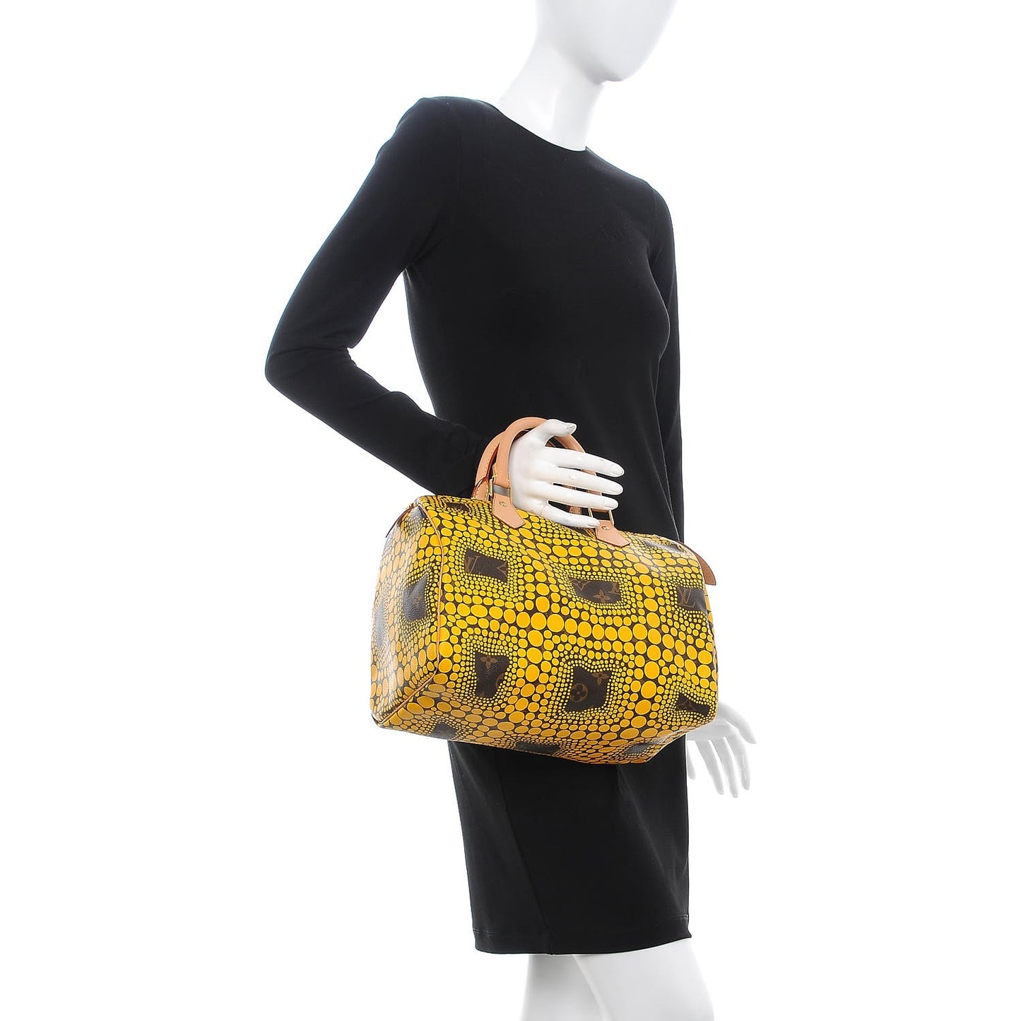 Monogram Kusama Town Speedy 30 Yellow