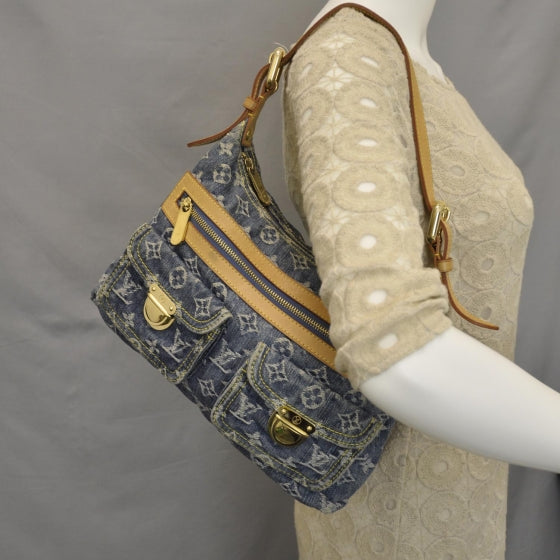 Louis Vuitton Monogram Denim Baggy PM Blue 2 of 10