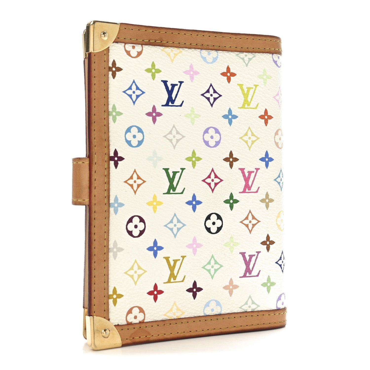 Louis Vuitton Monogram Multicolor Small Ring Agenda Cover White 3 of 7
