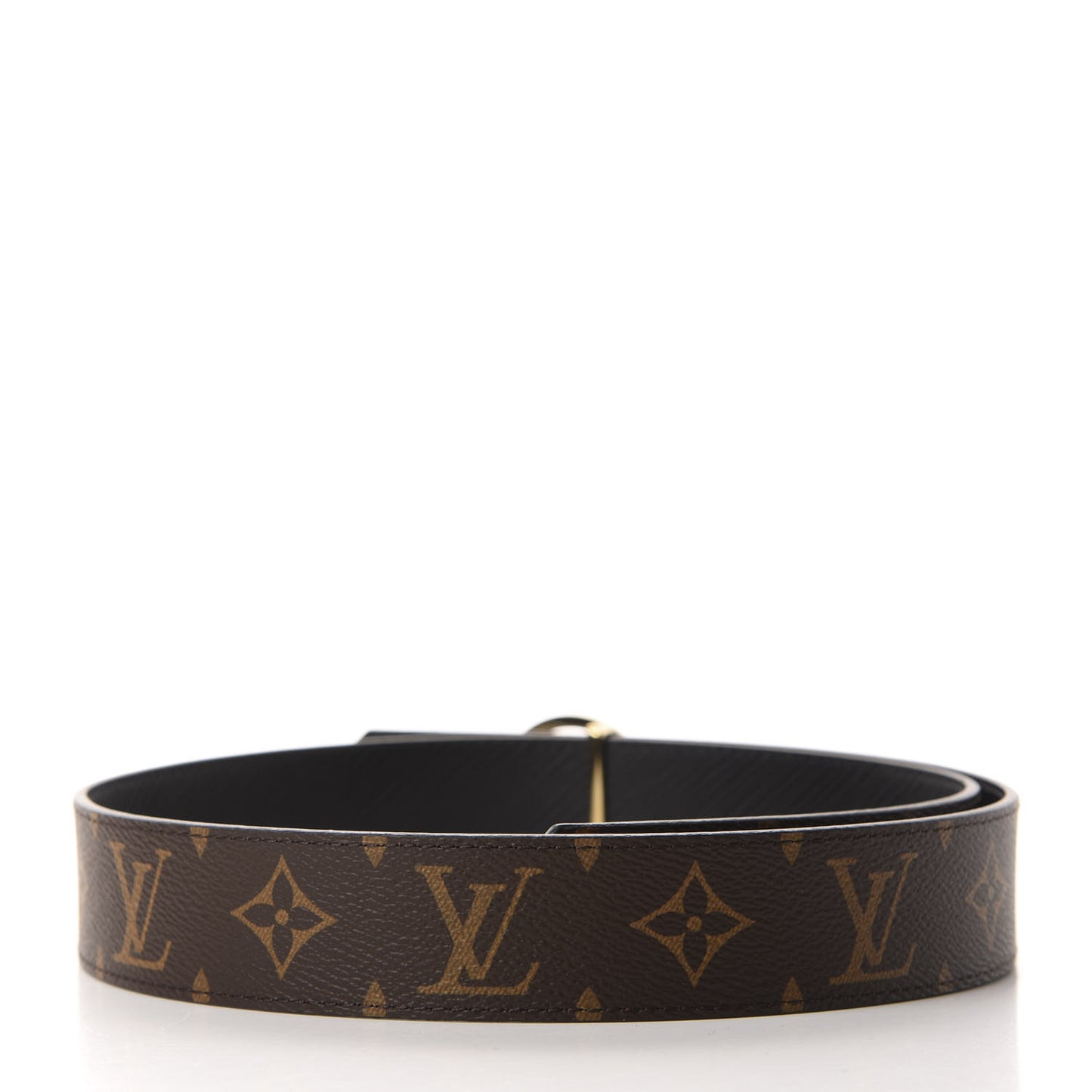 Monogram Epi 35mm LV Circle Reversible Belt 80 32 Black