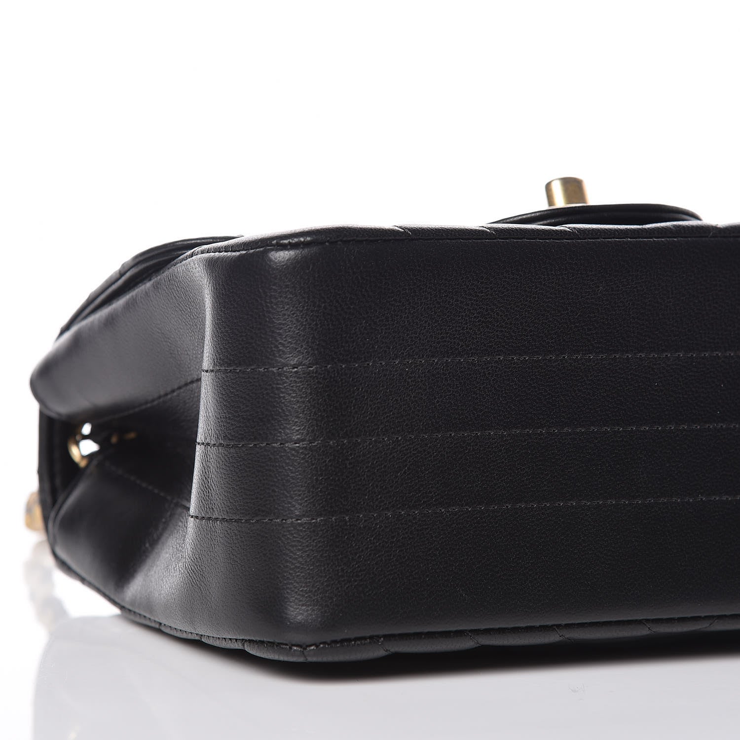 Chanel Lambskin Chevron Quilted Mini Square Flap Black 8 of 11