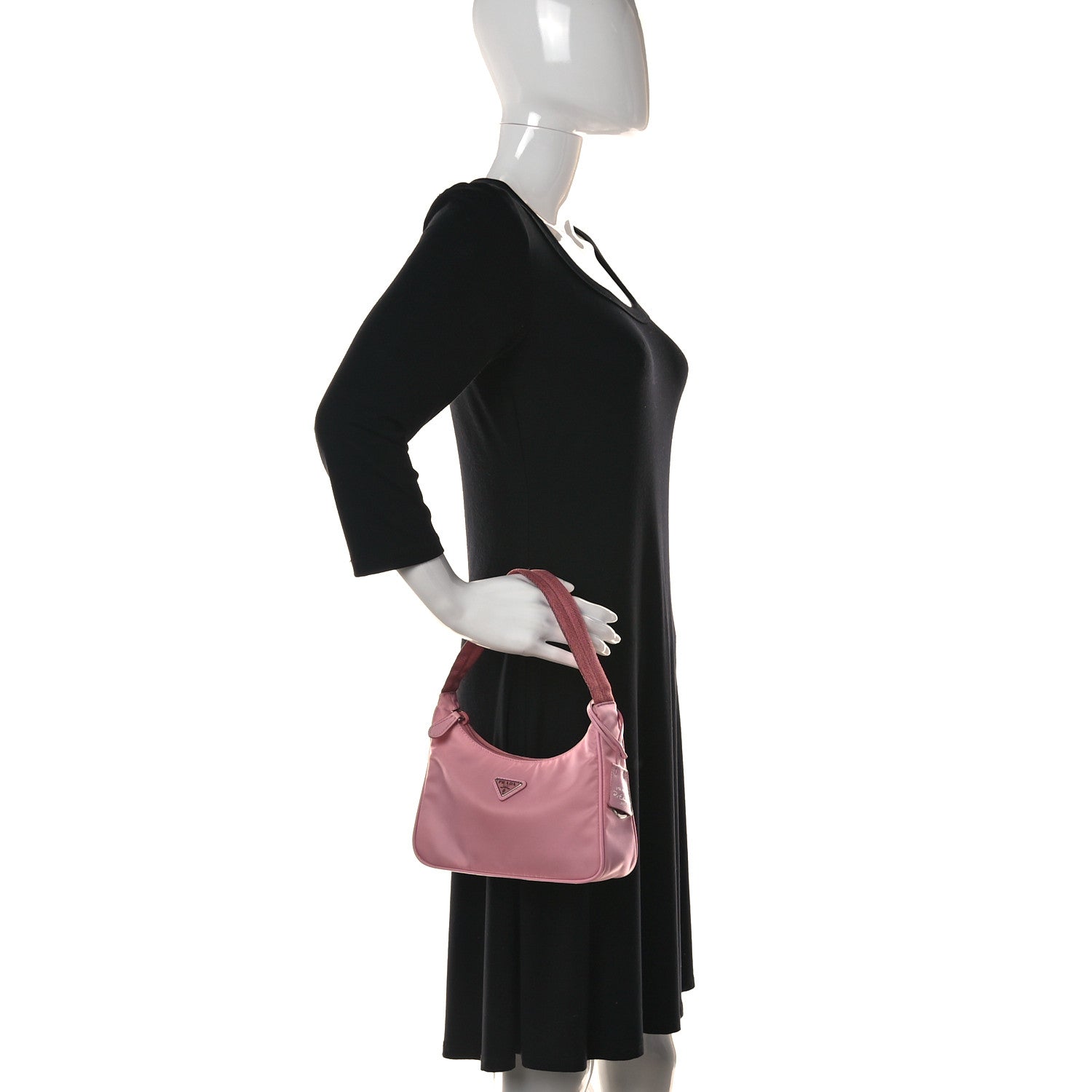 Prada Re-Nylon Saffiano Mini Re-Edition 2005 Bag Rosa 2 of 10