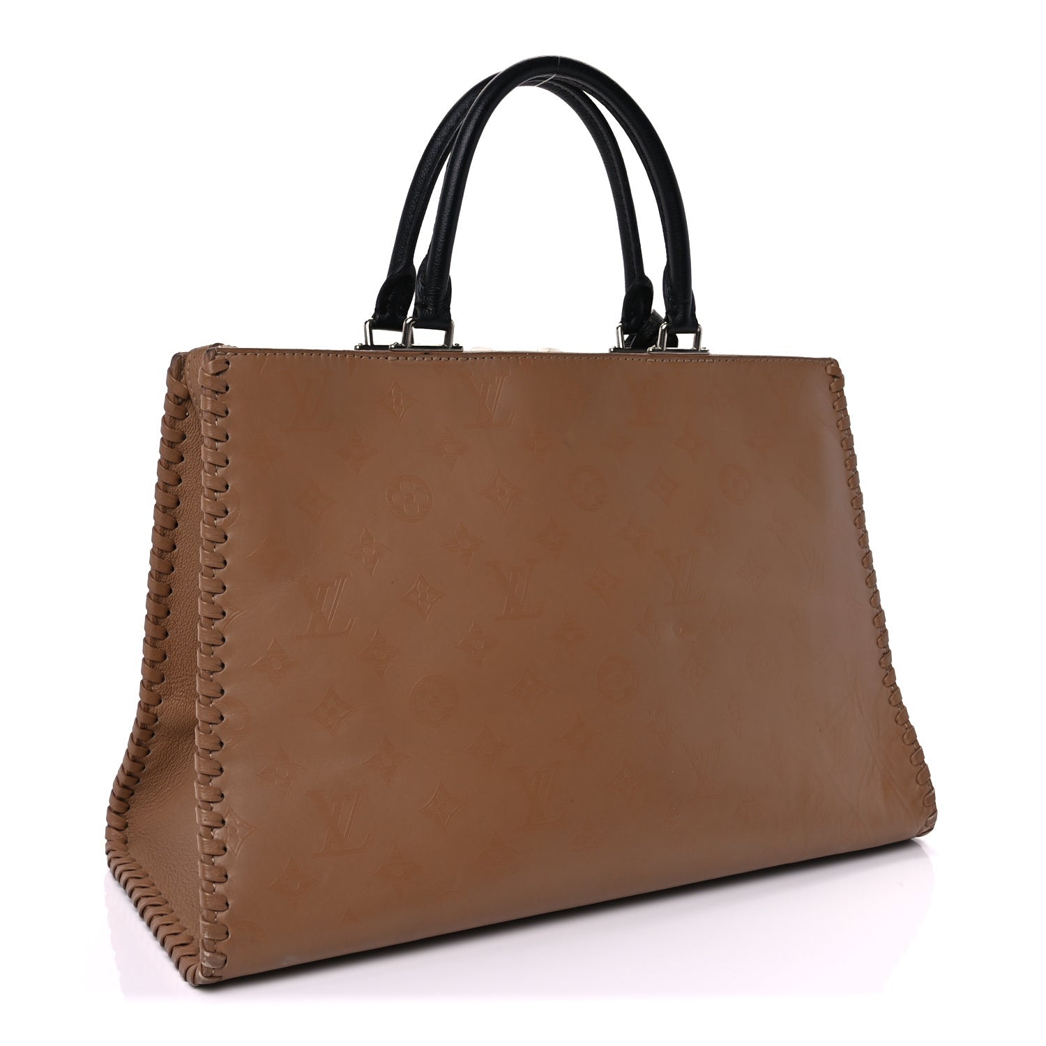 Louis Vuitton Monogram Cuir Plume Very One Zipped Tote  Sesame Creme 2 of 8