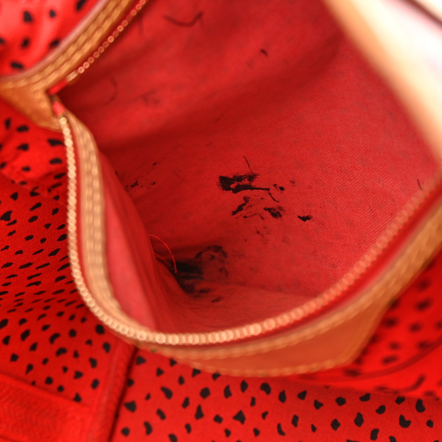 Louis Vuitton Monogram Kusama Waves Neverfull MM Red 13 of 24