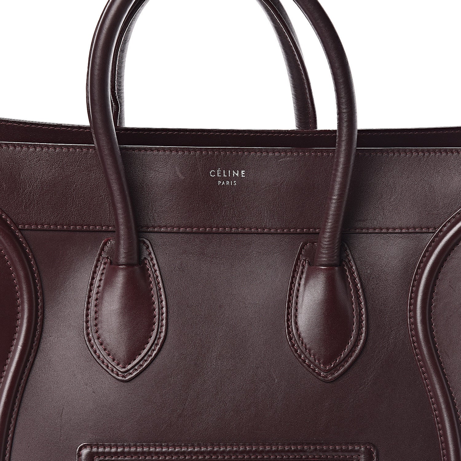 Celine Smooth Calfskin Mini Luggage Burgundy 9 of 9