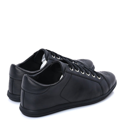 Chanel Calfskin Mens CC Cap Toe Sneakers 41 Black 4 of 8