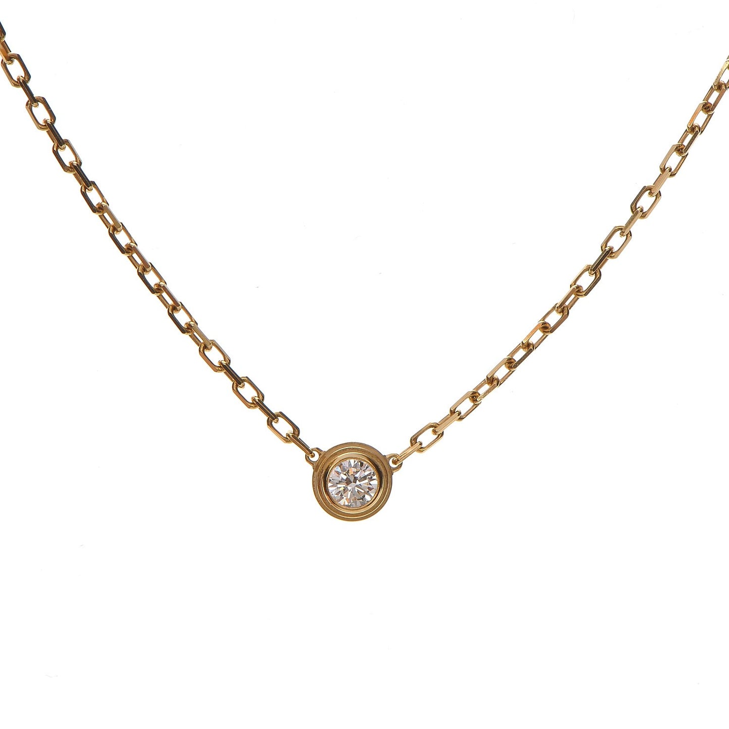 18K Yellow Gold Diamond SM D'Amour Pendant Necklace