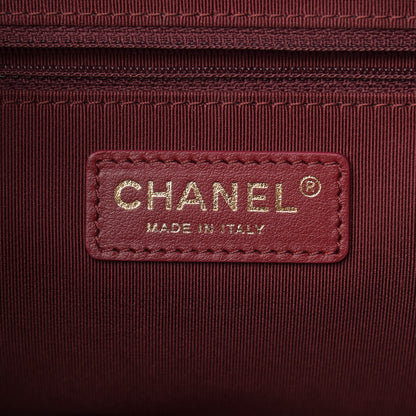 Chanel Bullskin Stitched Medium Shopping Bag Burgundy 6 of 15