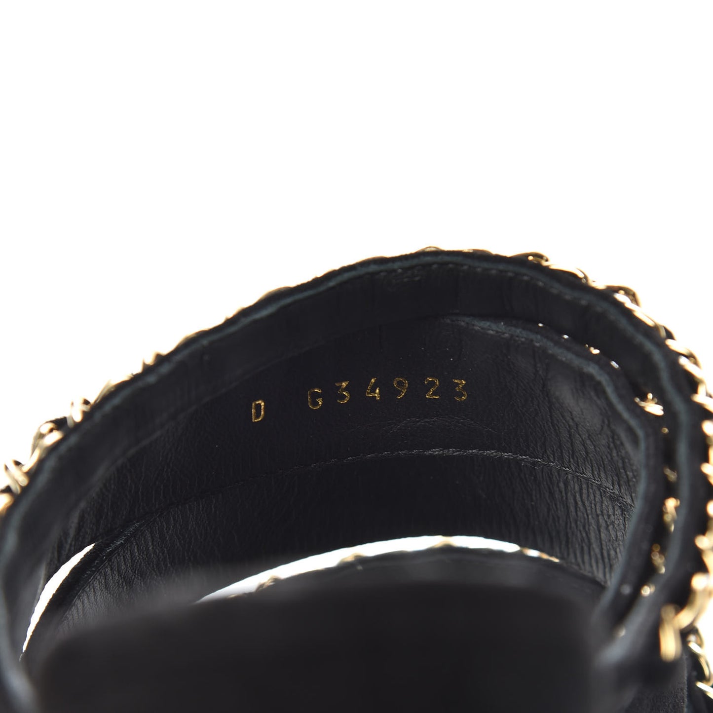 Suede Chain Mule Sandals 40 Black