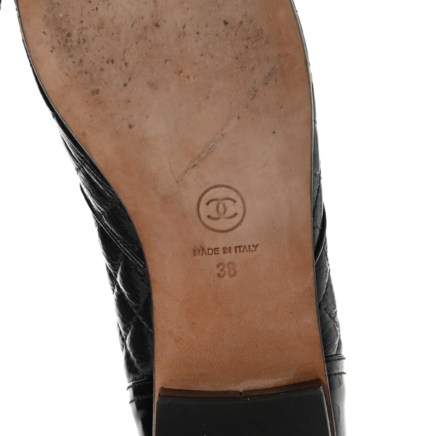 Chanel Glazed Deerskin Grosgrain Quilted Cap Toe Chain Boots 38 Grey Black 6 of 8