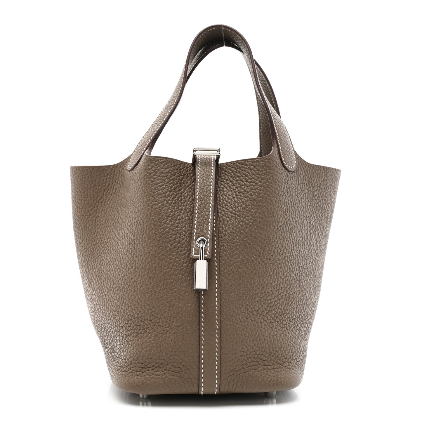 Taurillon Clemence Picotin Lock 18 PM Etoupe