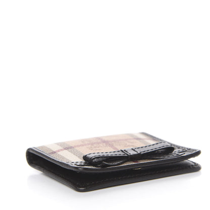Burberry Haymarket Check Bow Wallet Black 4 of 9