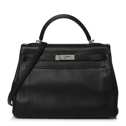 Hermes Taurillon Clemence Kelly Retourne 32 Black 1 of 14