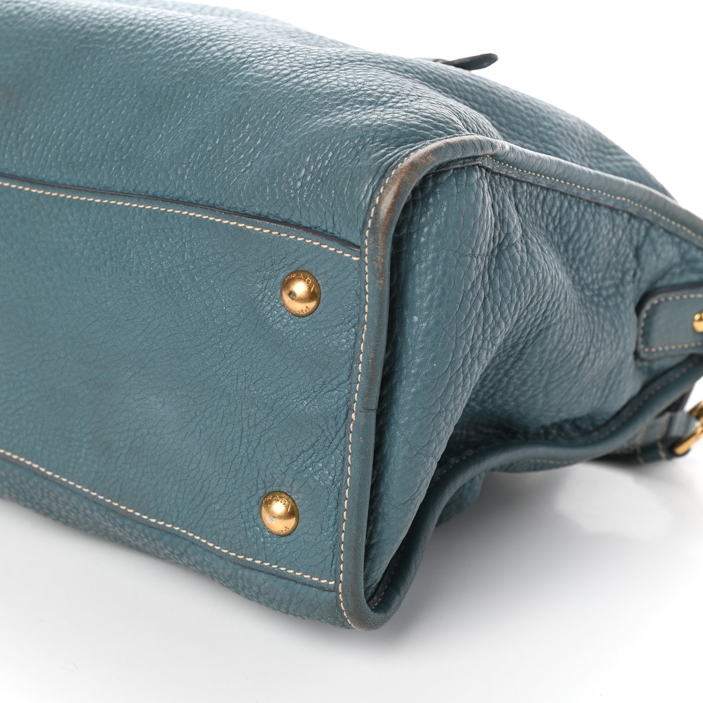 Vitello Daino Shopping Satchel Marine