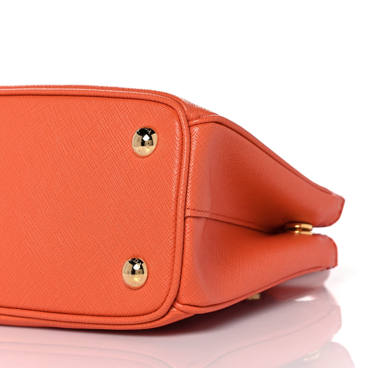 Prada Saffiano Mini Galleria Double Zip Tote Papaya 8 of 8