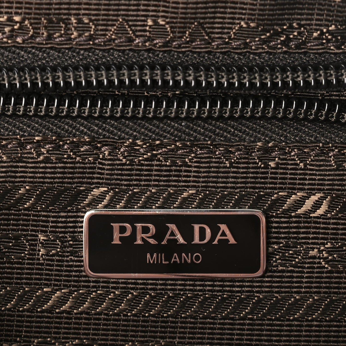 Re-Nylon Vela Saffiano Wristlet Brandy