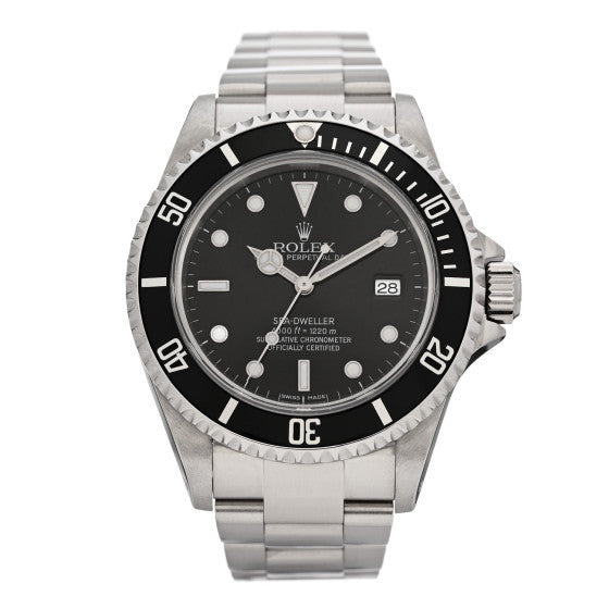 Stainless Steel 40mm Sea-Dweller Oyster Perpetual Watch Black 16600