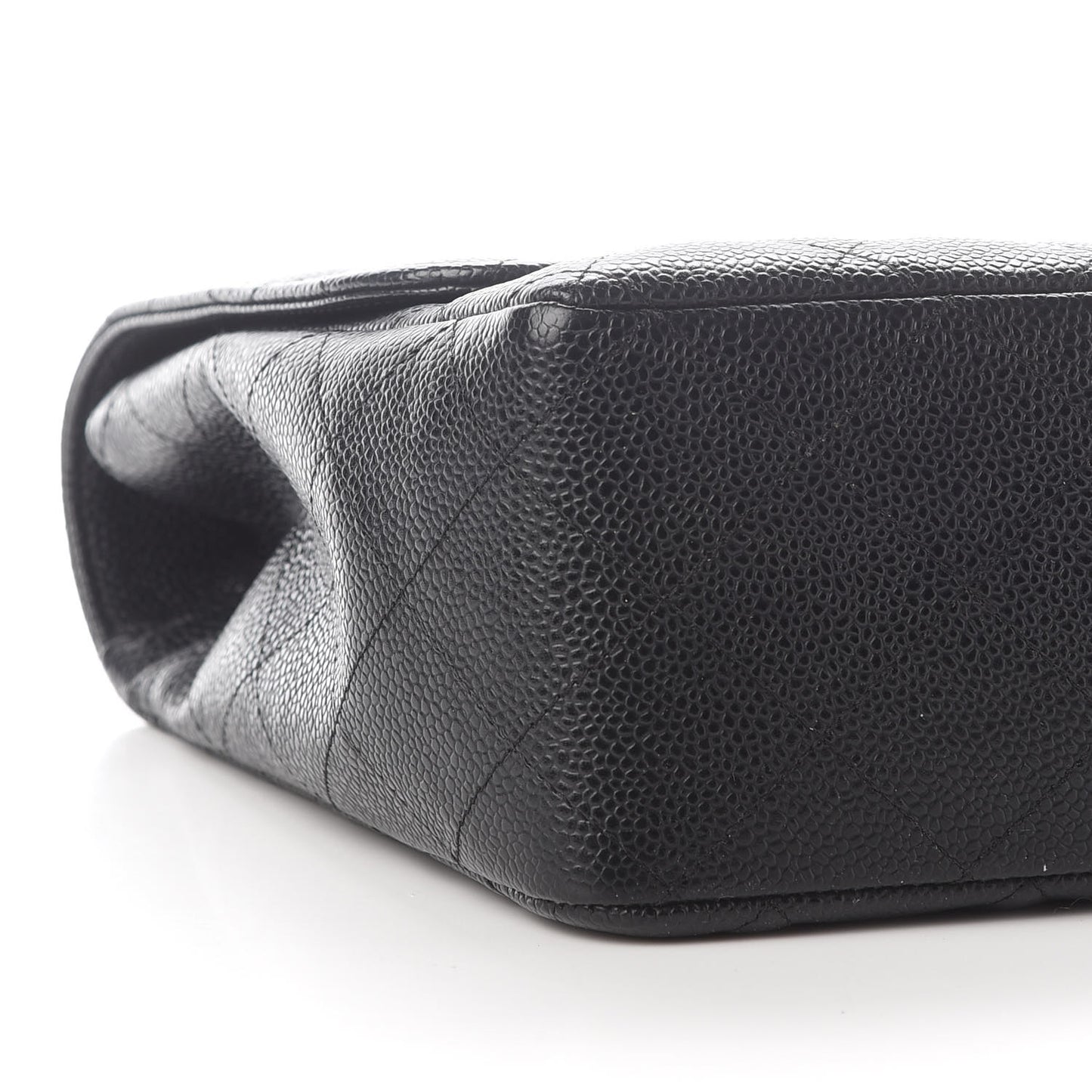 Caviar Quilted Jumbo Single Flap Bijoux Chain Black