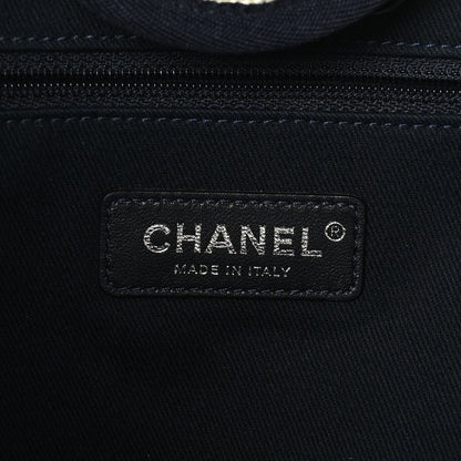 Chanel Woven Straw Raffia Extra Large Deauville Tote White Navy 6 of 7