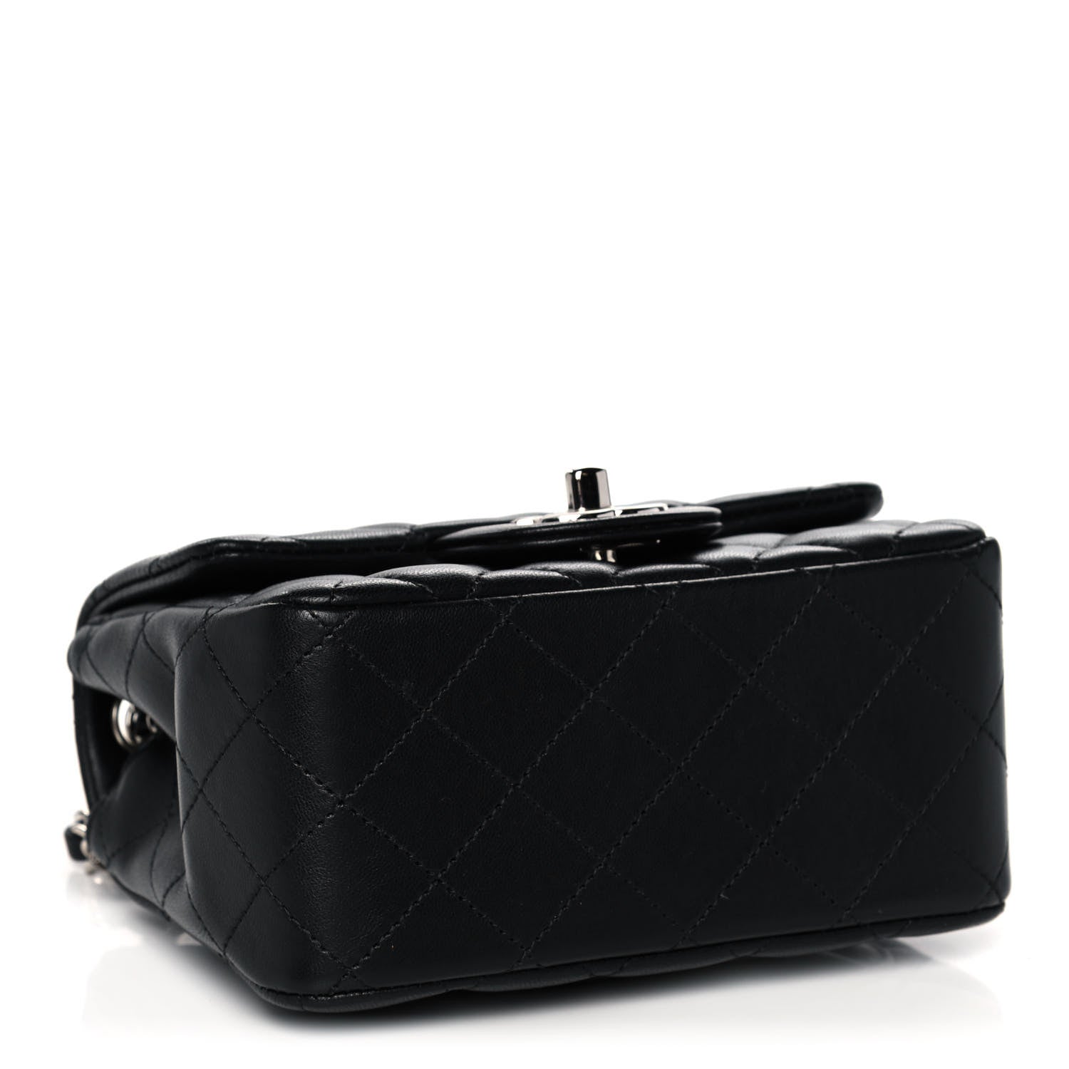 Chanel Lambskin Quilted Mini Square Flap Black 4 of 14