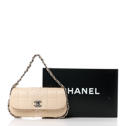 Chanel Snakeskin 3 Chain Flap Beige Clair 14 of 14