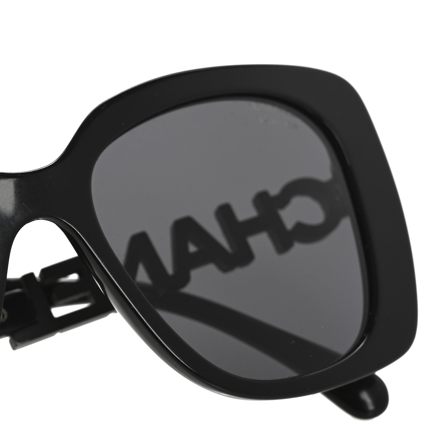 Chanel Acetate Strass Polarized Square Sunglasses 5422-B Black 8 of 11