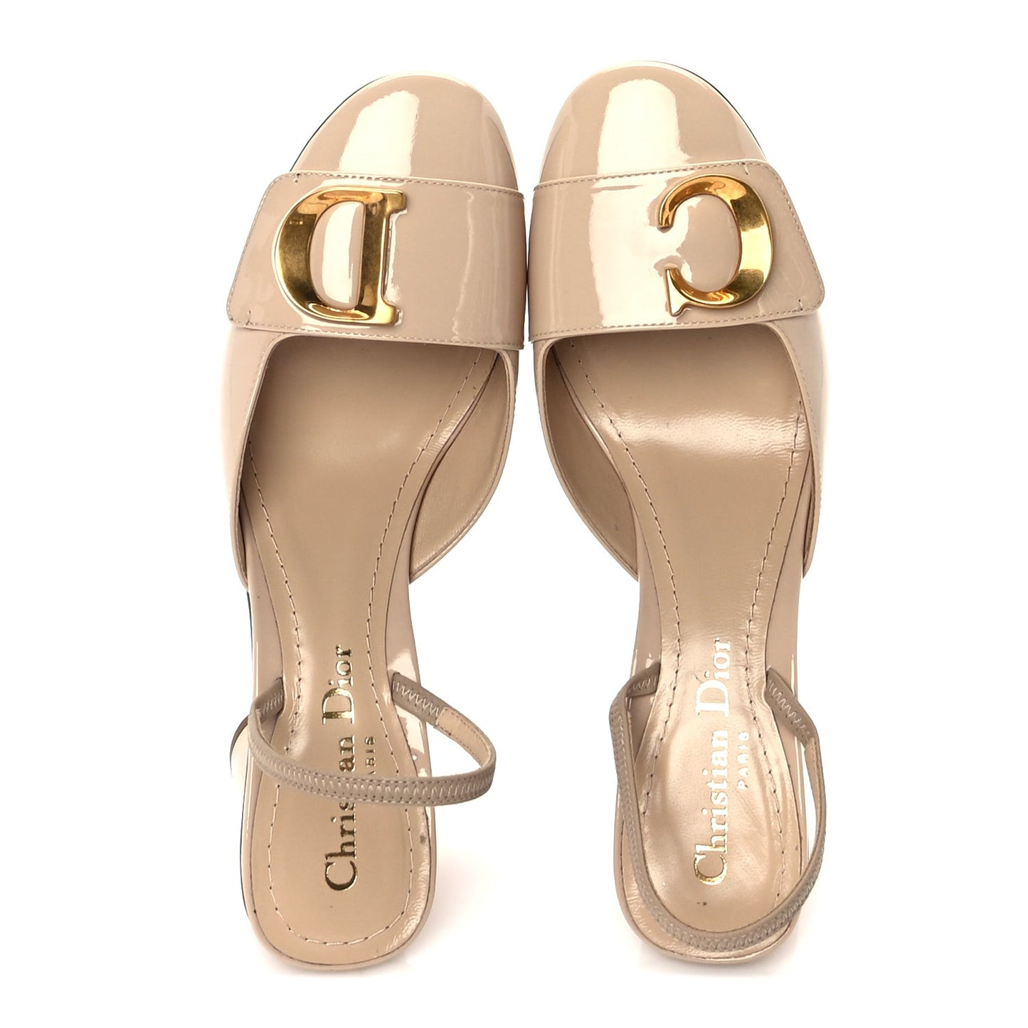 Patent Calfskin C'est Dior 80mm Slingback Sandals 37  Chair