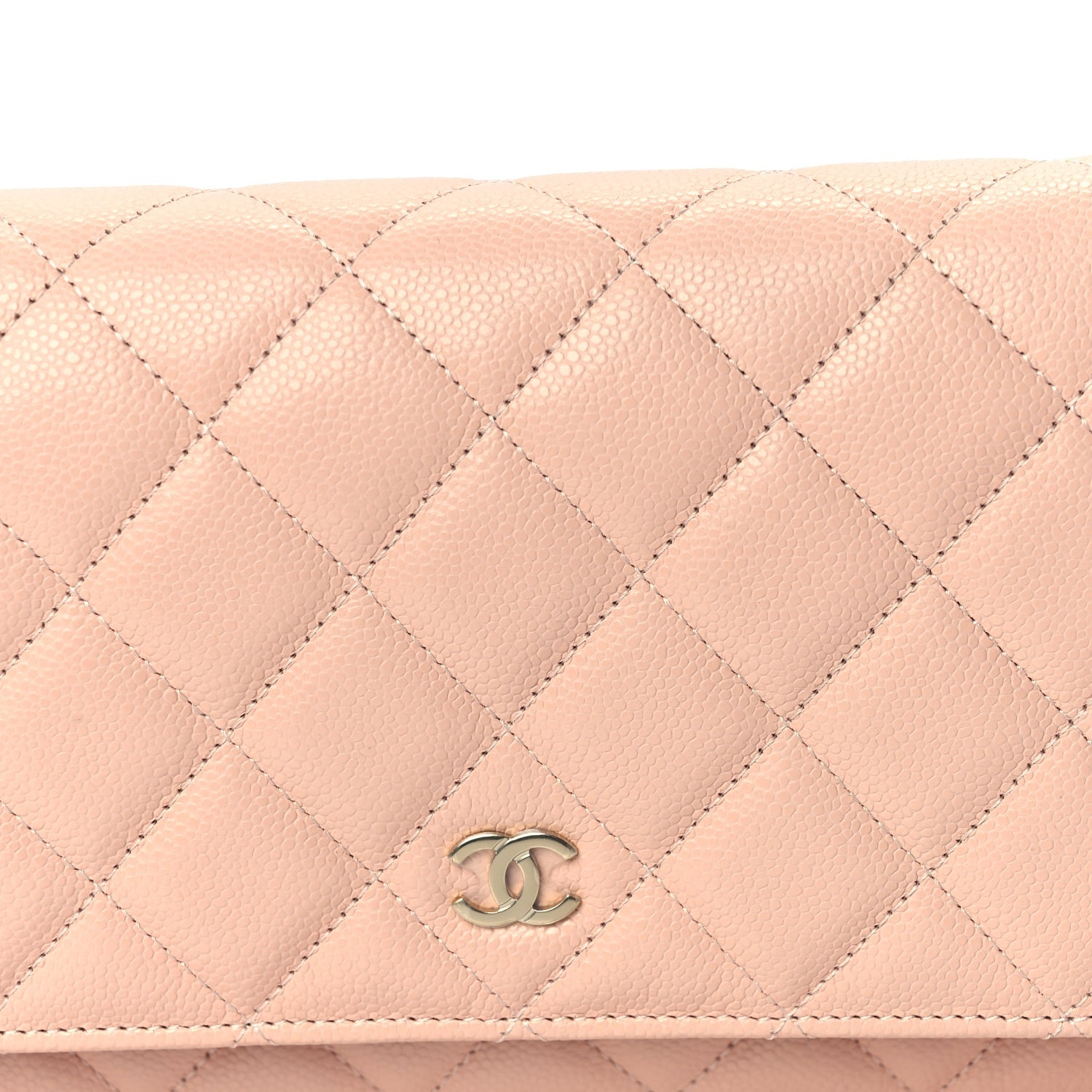 Chanel Caviar Quilted Wallet on Chain WOC  Light Pink 8 of 10