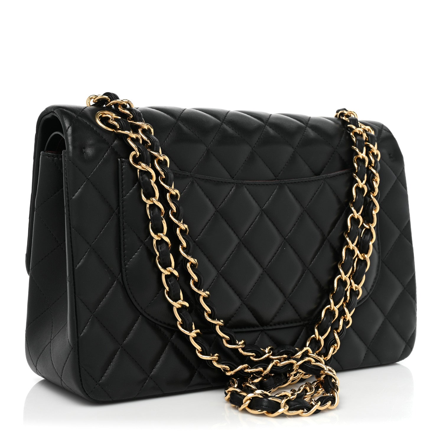 Chanel Lambskin Quilted Jumbo Double Flap Black 3 of 11
