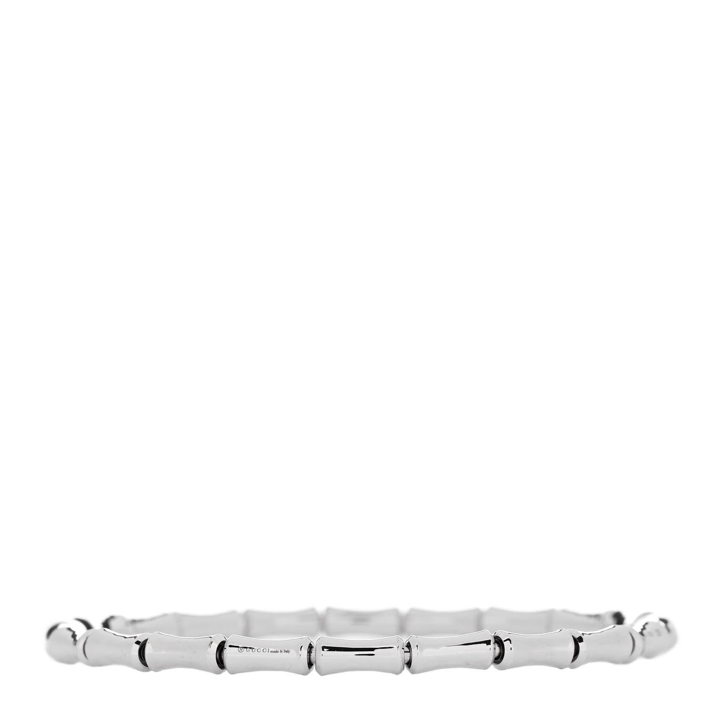 18K White Gold Small Bamboo Spring Bracelet