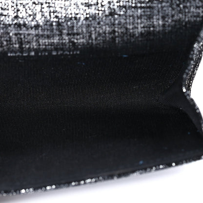 Chanel Glittered Calfskin Quilted Flap Card Holder Dark Grey 7 of 7